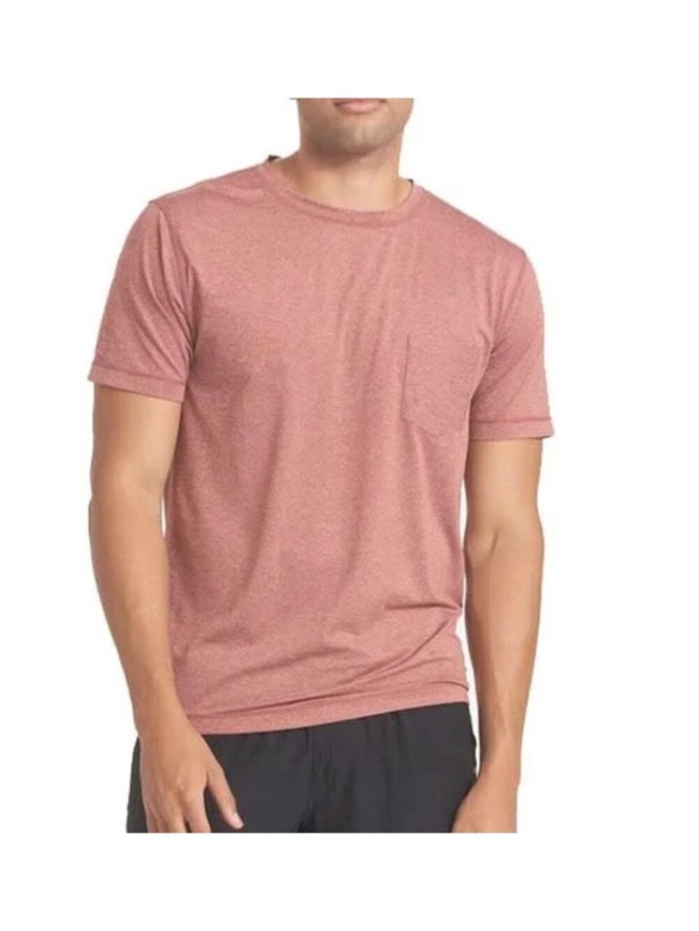 Vuori Tradewind Performance Pocket Tee L Sienna Heather Short Sleeve Men T Shirt